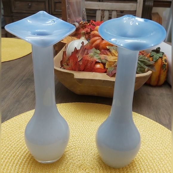 Other - Pair vintage handblown Jack In The Pulpit vases